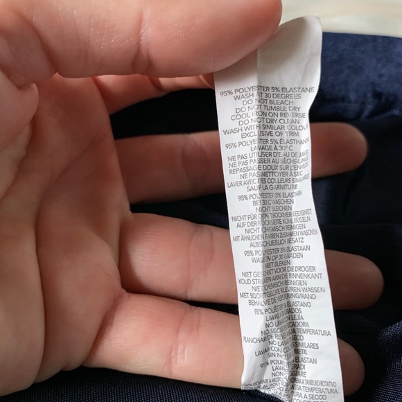 Boohoo Velvet Tie Waist Wrap Midi Dress- Navy - Picture 13 of 14